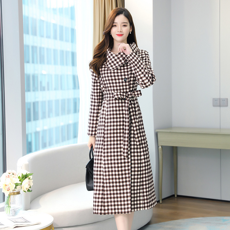 2021 Women's Wool Coat Autumn and Winter New Younger Fashionable Thin Houndstooth Section QGAH, Hey bai ge
2021 Women's Wool Coat Autumn and Winter New Younger Fashionable Thin Houndstooth Section QGAH, Hey bai ge