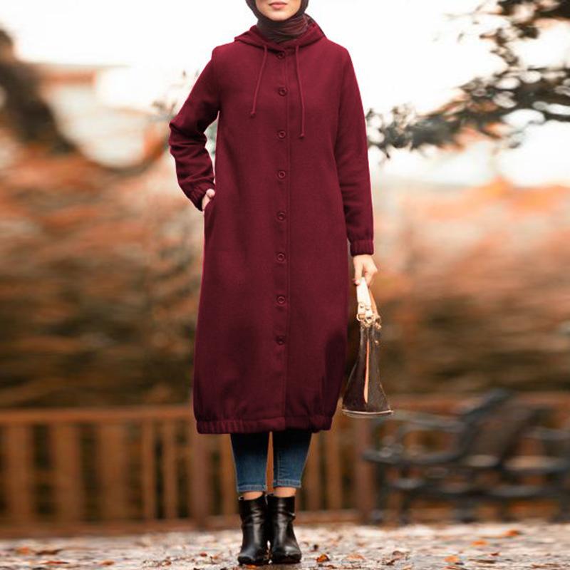 Kaftan Women' Casual Hoodies ZANZEA Hooded Sweatshirt Vestidos Long Sleeve Drawstring Pullovers Female Button Robe Plus Size, Black
Kaftan Women' Casual Hoodies ZANZEA Hooded Sweatshirt Vestidos Long Sleeve Drawstring Pullovers Female Button Robe Plus Size, Black