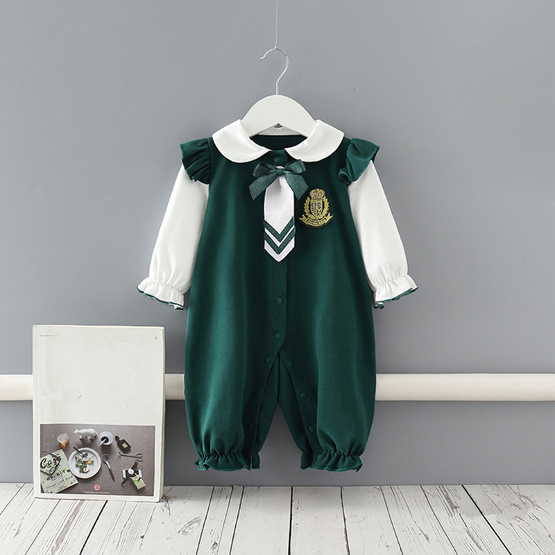 2021 New 0-18m Baby Girl England Style Peter Pan Collar Newborn Romper Long Sleeve Jumpsuit Playsuit Outfit Clothes with Tie Yydx, Green
2021 New 0-18m Baby Girl England Style Peter Pan Collar Newborn Romper Long Sleeve Jumpsuit Playsuit Outfit Clothes with Tie Yydx, Green