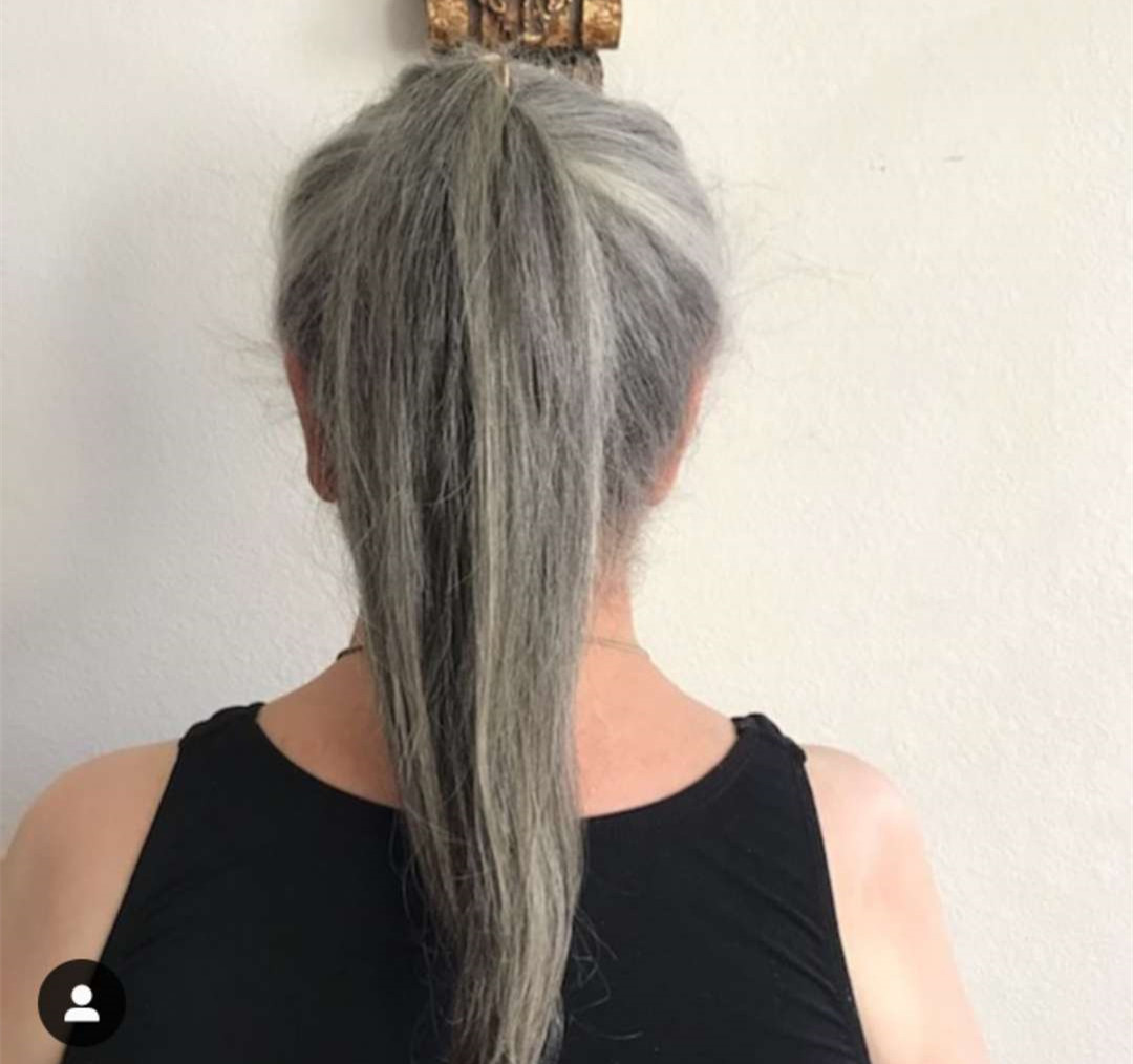 Sleek grey ponytail hairpiece wraps silver grey bun pony tail salt and pepper drawstring ponytail exension 100g 120g 140g