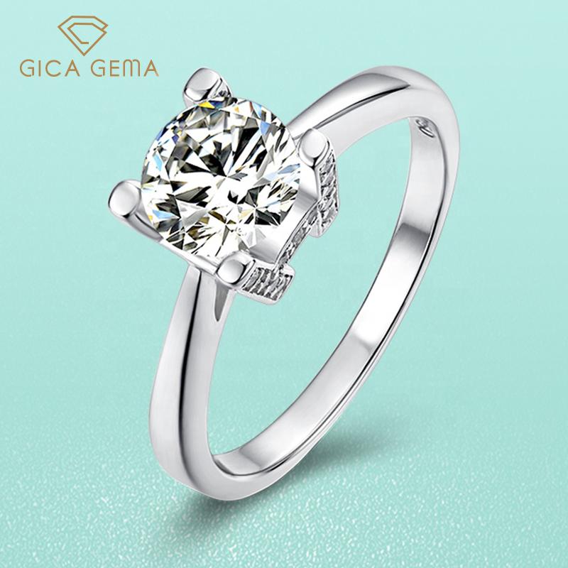 Cluster Rings GICA GEMA 6.5mm Moissanite For Woman Real 925 Sliver Anniversary Party Engagement Wedding Classic Fine Jewelry Custom
Cluster Rings GICA GEMA 6.5mm Moissanite For Woman Real 925 Sliver Anniversary Party Engagement Wedding Classic Fine Jewelry Custom