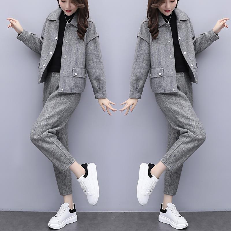 gray 2021 New winter wool two pieces of define jacket + women' fashionable pantsuit pants ladies 2-bun female sets y486 ESYX, Today
gray 2021 New winter wool two pieces of define jacket + women' fashionable pantsuit pants ladies 2-bun female sets y486 ESYX, Today