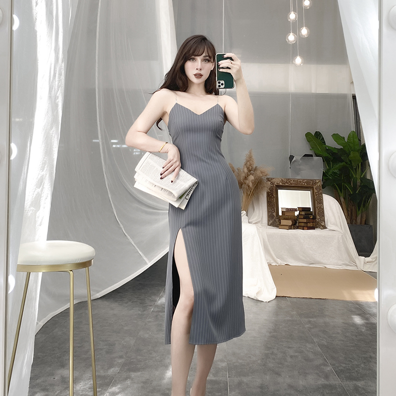 2021 Stylish Thin Striped Gray Sexy Slit Dressed in Mid-sized Spaghetti Girdle V-neck Calf Waistcoat Waistband Dress Light Elasticity 31BK
2021 Stylish Thin Striped Gray Sexy Slit Dressed in Mid-sized Spaghetti Girdle V-neck Calf Waistcoat Waistband Dress Light Elasticity 31BK