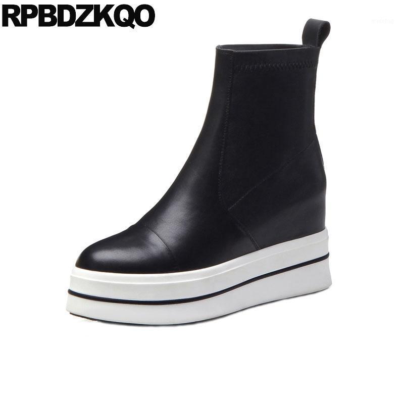 brand short slip on ankle black women boots winter 2020 shoes genuine leather fur muffin high heel flatform platform creepers1
brand short slip on ankle black women boots winter 2020 shoes genuine leather fur muffin high heel flatform platform creepers1
