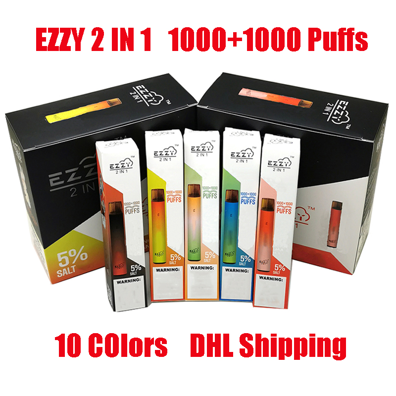 EZZY Super 2 in 1 Disposable Vape Pen Devices Starter Kits 950mAh Battery 6ml 2000Puffs Pods Cartridge System ecig Vaporizers Vapor
EZZY Super 2 in 1 Disposable Vape Pen Devices Starter Kits 950mAh Battery 6ml 2000Puffs Pods Cartridge System ecig Vaporizers Vapor