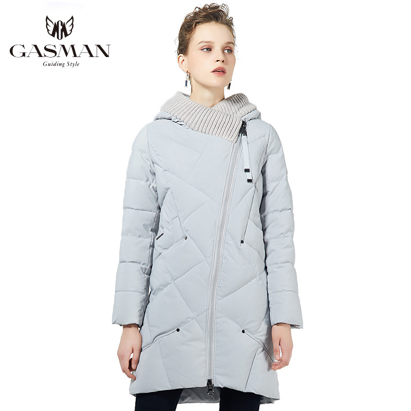 GASMAN Women's Hooded Warm Jacket Winter Long Fashion Coat Hooded Warm Parkas Pluse Size Female Winter Collection 1902 201017