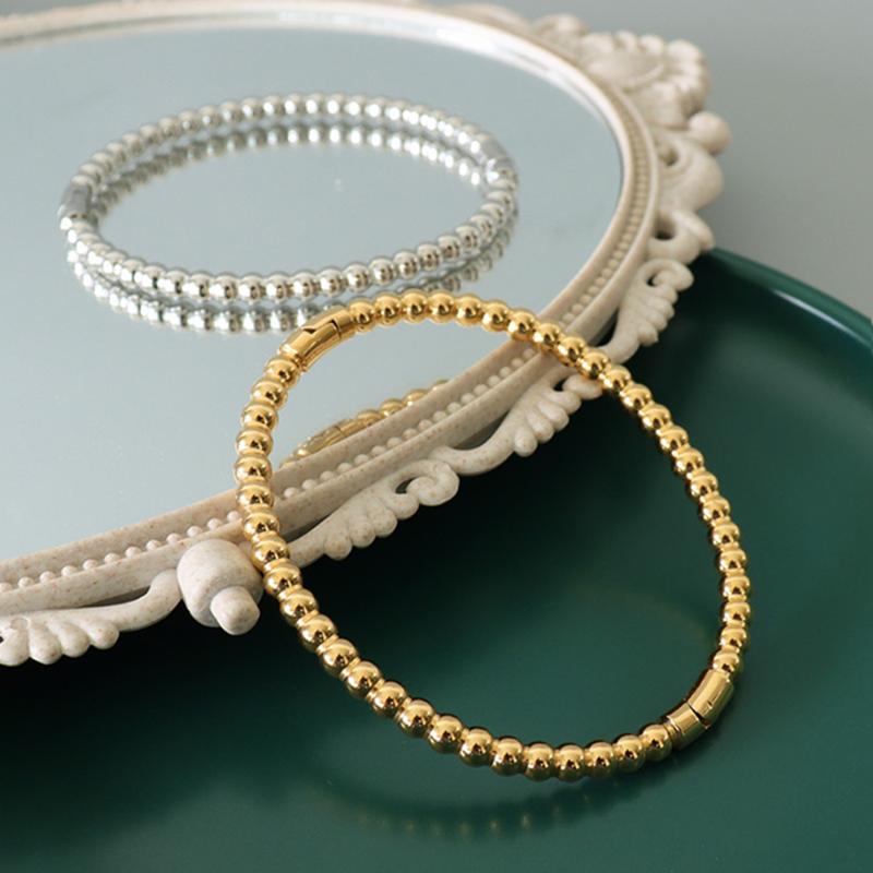 Bangle Women Bijoux Trendy Charm Round Bead Stainless Steel Sliver Gold Bangles Fashion Pulseiras For Girls Gift
Bangle Women Bijoux Trendy Charm Round Bead Stainless Steel Sliver Gold Bangles Fashion Pulseiras For Girls Gift