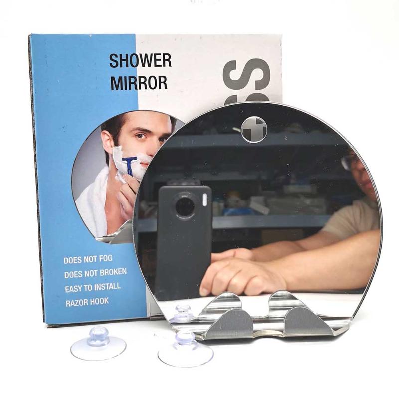Round Portable Unbreakable Anti-fog Shower Mirror for Shaving Razor Hook Holder Suction Cup Fog Free Travel Mirror
Round Portable Unbreakable Anti-fog Shower Mirror for Shaving Razor Hook Holder Suction Cup Fog Free Travel Mirror