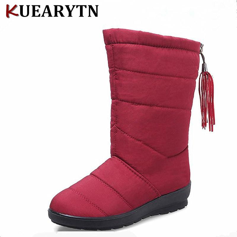 Winter Women Boots Female Waterproof Tassel Ankle Boots Down Snow Ladies Shoes Woman Warm Fur Botas Mujer Elastic Band, Red
Winter Women Boots Female Waterproof Tassel Ankle Boots Down Snow Ladies Shoes Woman Warm Fur Botas Mujer Elastic Band, Red