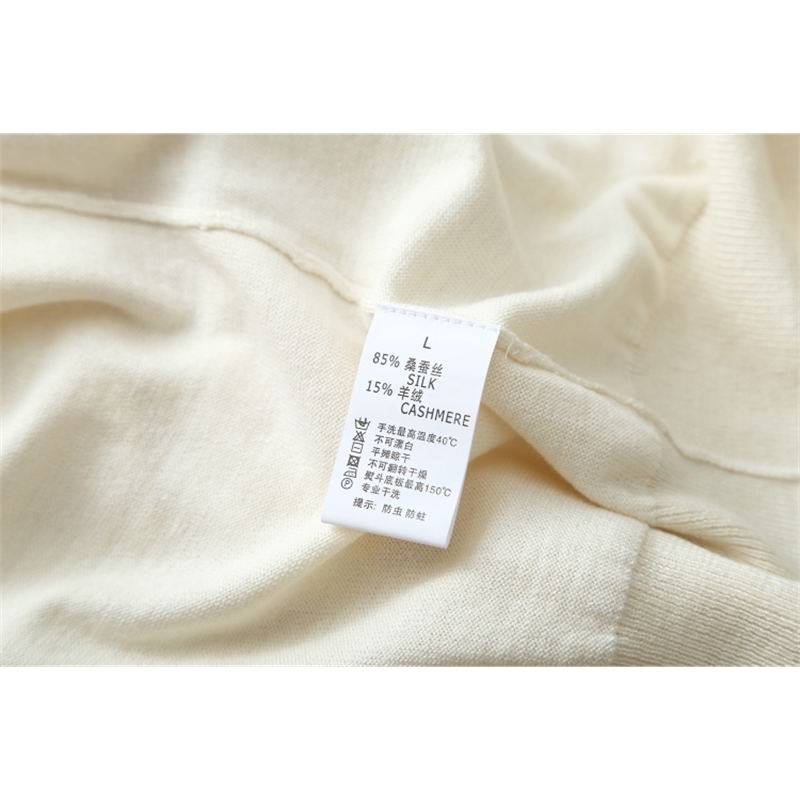 Women's 85 Silk 15 Cashmere Round Neck everyday Long Sleeve Pullover Sweater Top Shirt JN5411 201017