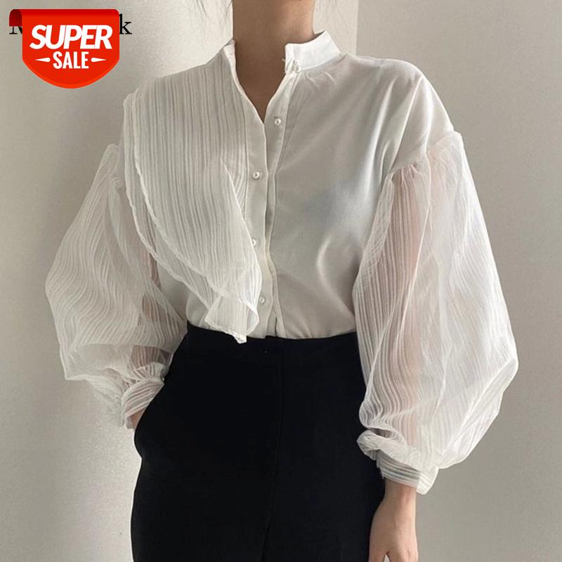 New Puff Sleeve Mesh White Shirt Blouse Women See Through Loose Sexy Top Blouses Women Casual Button Female Shirt Blusas 11256 #6F2f
New Puff Sleeve Mesh White Shirt Blouse Women See Through Loose Sexy Top Blouses Women Casual Button Female Shirt Blusas 11256 #6F2f
