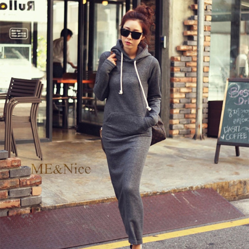 Semfri Sweatshirt Women Long Spring Autumn Hoodies Dress Casual Plus Size Harajuku sudadera mujer Kpop Fashion Hoodies Coat 201202