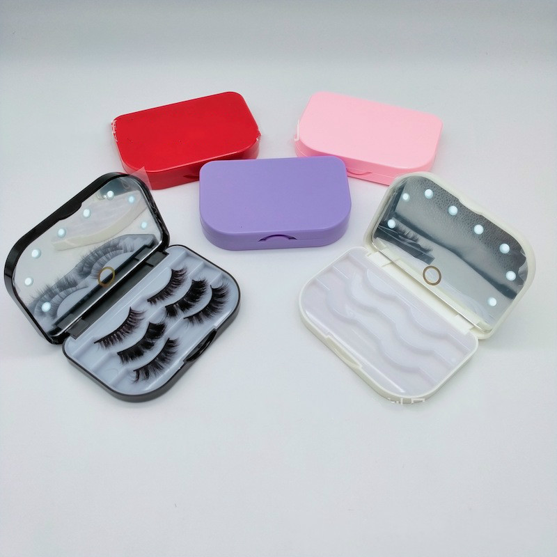 LED 3 pairs 3D Mink Eyelash plastic Package Boxes False Eyelashes Packaging Empty Case Lashes Box with holder mirror Makeup Tool
LED 3 pairs 3D Mink Eyelash plastic Package Boxes False Eyelashes Packaging Empty Case Lashes Box with holder mirror Makeup Tool