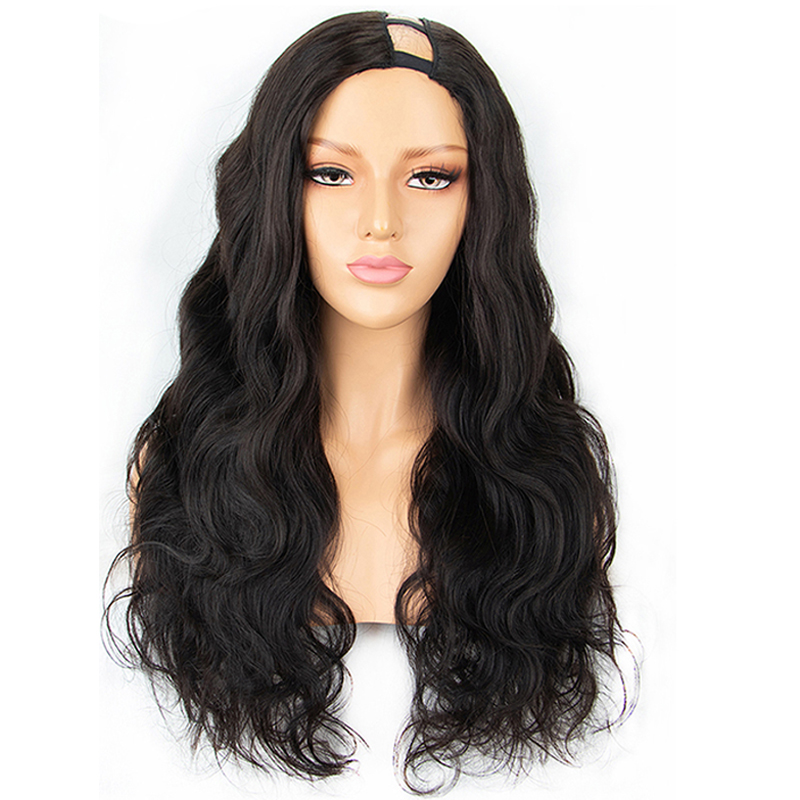 Part Brazilian Body Wave Full Hine Made U Shaped Wig 150% Density Human Hair Wigs For Black Women
