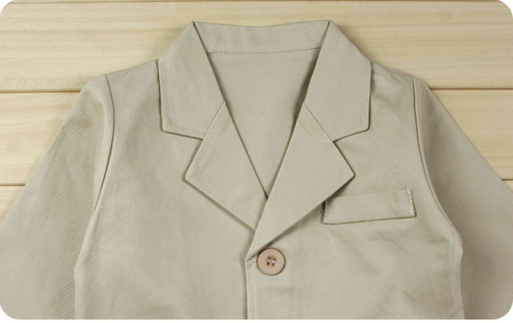 3PCS/2-8Years/Spring Autumn Baby Boys Clothes Kids Suits Casual White T-shirt+Beige Jackets+Pants Children Clothing Sets