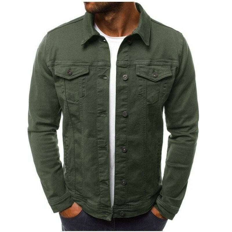 Solid Casual Slim Mens Denim Jacket Plus Size 3XL Bomber Jacket Men High Quality Cowboy Men's Jean Jacket Chaqueta Hombre 201104