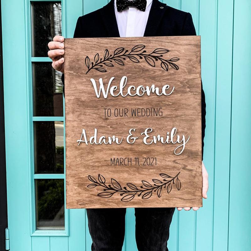 Personalized Wedding Welcome Wooden Sign Custom Name Rustic Wedding Sign Sign-in Board for Rustic Decorations
Personalized Wedding Welcome Wooden Sign Custom Name Rustic Wedding Sign Sign-in Board for Rustic Decorations