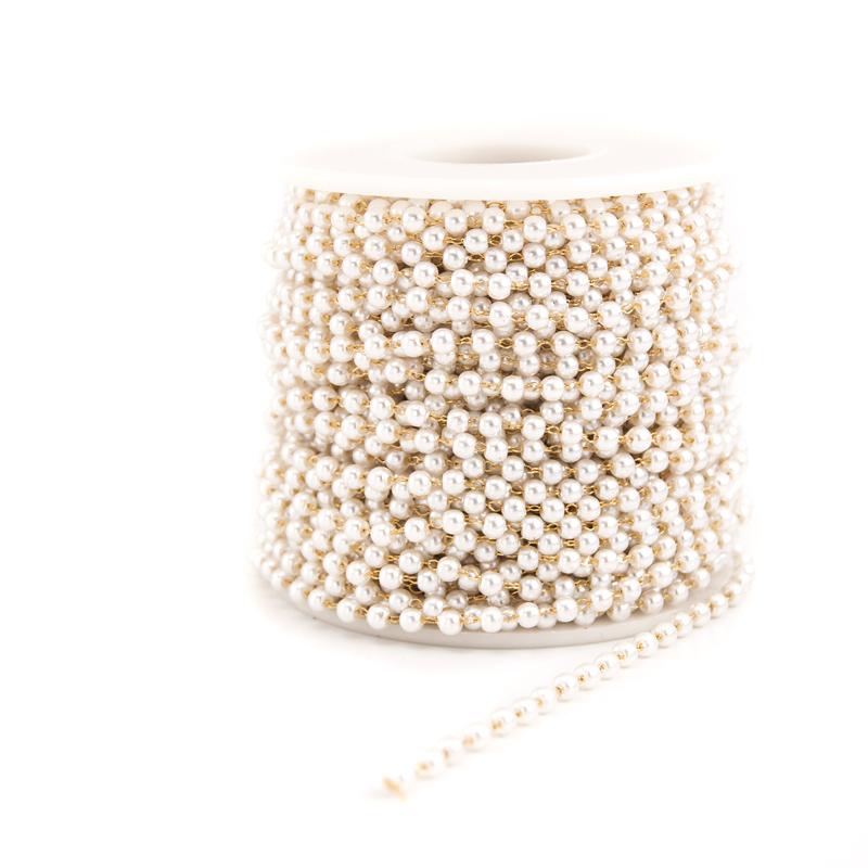 Chains Stainless Steel Diy Bracelet Necklace Artificial Pearl 3mm Bead Gold For Jewelry Findings Cable Chain Supplies Making
Chains Stainless Steel Diy Bracelet Necklace Artificial Pearl 3mm Bead Gold For Jewelry Findings Cable Chain Supplies Making