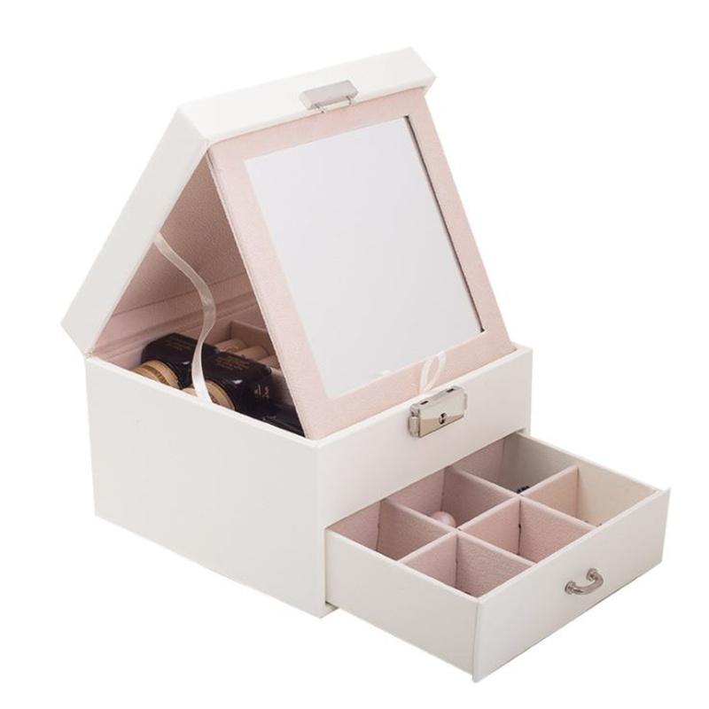 European Style Jewelry Box PU Leather Organizer Double Layer Jewelry Storage Box Earrings Ring Creative Display Packaging
European Style Jewelry Box PU Leather Organizer Double Layer Jewelry Storage Box Earrings Ring Creative Display Packaging