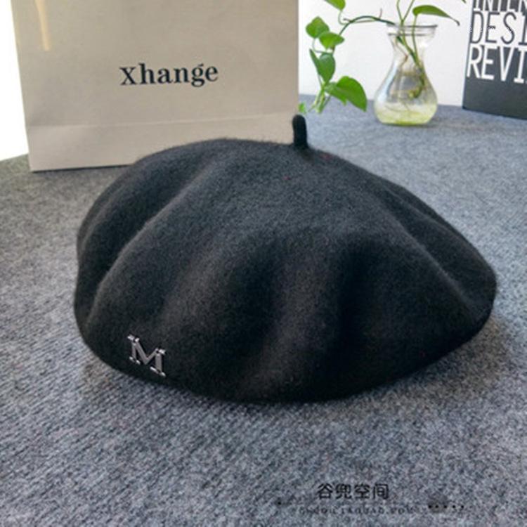 Berets Original Old Letter Women Embroidered Rivet M Standard Cotton Wool Painter Beret Tide Clay Keep Warm Bud Cap Tide1, Black
Berets Original Old Letter Women Embroidered Rivet M Standard Cotton Wool Painter Beret Tide Clay Keep Warm Bud Cap Tide1, Black
