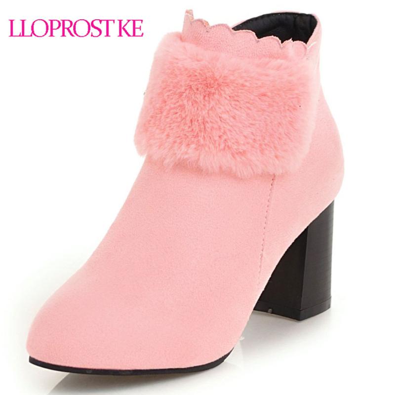 Lloprost ke Plus size 34-48 new plush faux fur warm winter boots round toe high heel ankle boots women zipper snow shoes, Black
Lloprost ke Plus size 34-48 new plush faux fur warm winter boots round toe high heel ankle boots women zipper snow shoes, Black