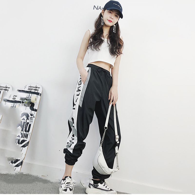 Hip Hop Harem Pant woman Letter Printed Jogger pants women's High Waist pants Spring Harajuku trousers women pantalon femme 201228