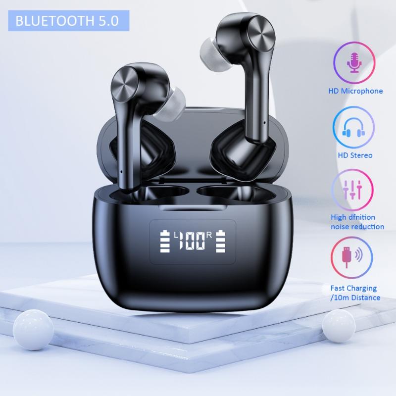 T9 tws pro wireless headphones fone de ouvido bluetooth earphone earphones ecouteurs sport earbuds with lcd display charge case, White
T9 tws pro wireless headphones fone de ouvido bluetooth earphone earphones ecouteurs sport earbuds with lcd display charge case, White