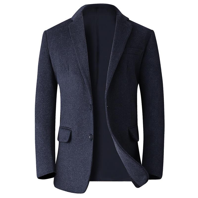Large men's single suit middle aged woolen coat father's wear men's single Western casual wool suit in autumn and winter, Navy blue
Large men's single suit middle aged woolen coat father's wear men's single Western casual wool suit in autumn and winter, Navy blue