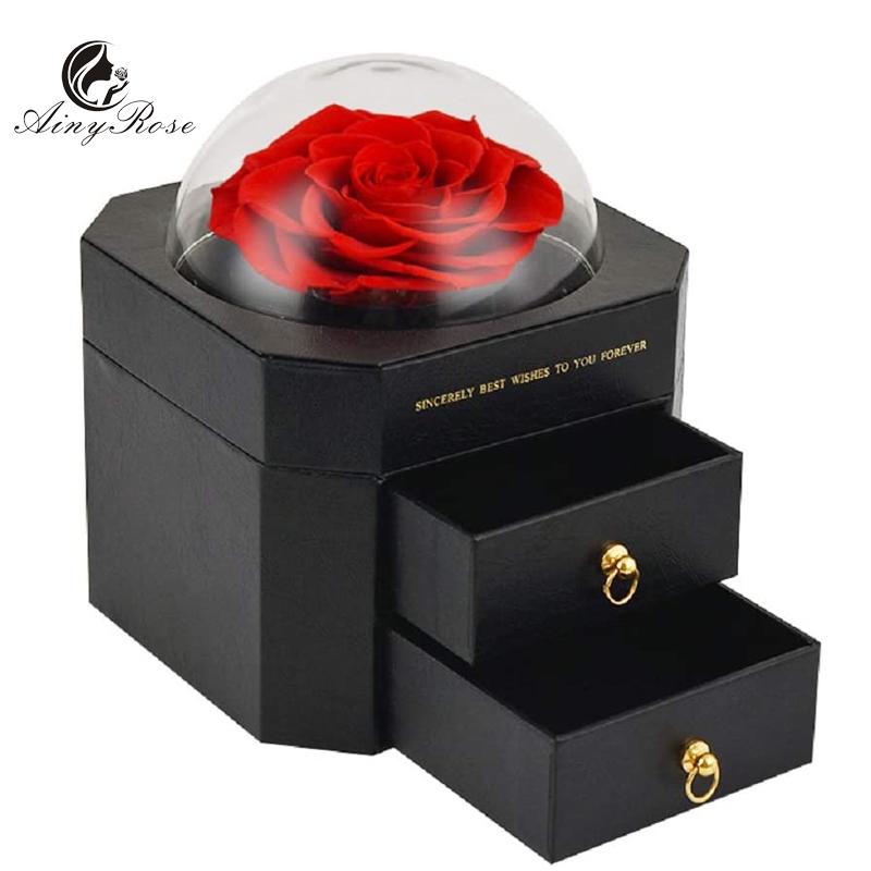 AINYROS Eternal Rose Preserved Artificial Flowers Necklace Storage Box Wedding Decor Valentine Birthday Gift for Her
AINYROS Eternal Rose Preserved Artificial Flowers Necklace Storage Box Wedding Decor Valentine Birthday Gift for Her