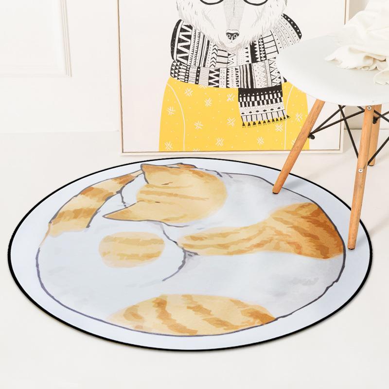 Lazy Cat Round Carpets for Livin Room Computer Chair Floor Mat Bedside Rugs Kids Play Mat European Cloakroom Carpet tapis salon1
Lazy Cat Round Carpets for Livin Room Computer Chair Floor Mat Bedside Rugs Kids Play Mat European Cloakroom Carpet tapis salon1