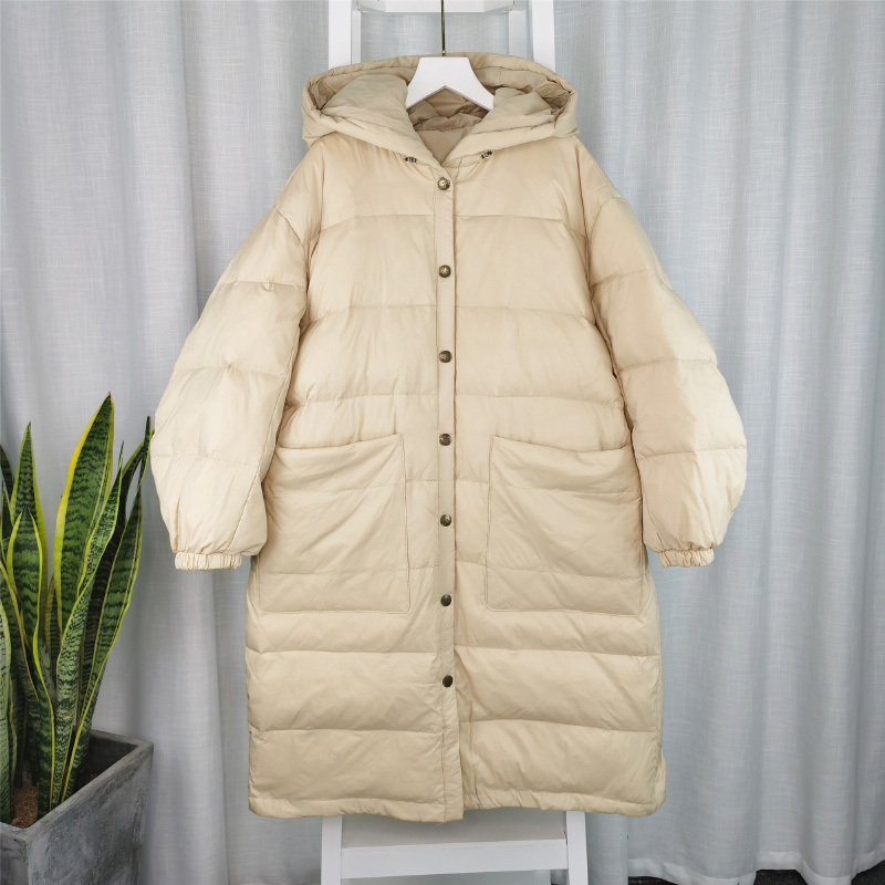 Women's Winter Jacket White Duck Down Coat Long Down Parka Female Thick Warm Hooded Windproof Puffer Jacket Snow Outerwear 201019