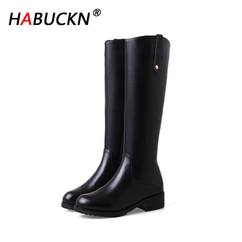 HABUCKN 2020 new Fashion winter leather leather boots women shoes high-heeled thickened mid-calf female warm fashion high boots, Single layer
HABUCKN 2020 new Fashion winter leather leather boots women shoes high-heeled thickened mid-calf female warm fashion high boots, Single layer