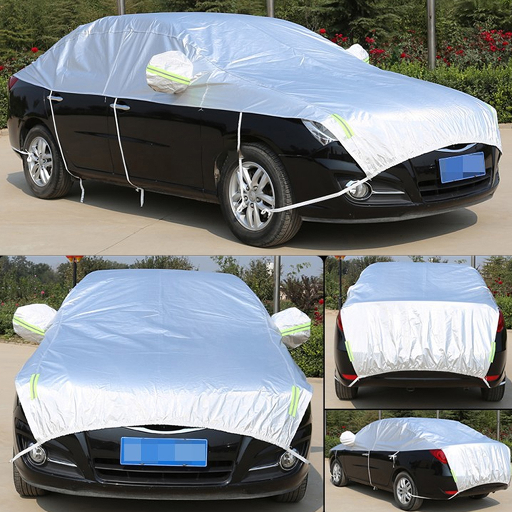 Car Half Covers Winter Snow Waterproof UV Dust Resistant Sunshade Dust Rain Protection Universal Cover for Sedans SUV Hatchback