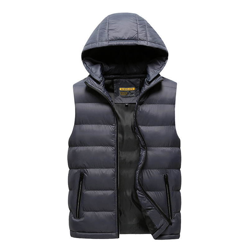 M-5XL 2020 Winter Vest Men Hooded Sleeveless Jackets Warm 20D Quilted Cotton Padded Vests Waistcoat Coats Plus Size, Grey
M-5XL 2020 Winter Vest Men Hooded Sleeveless Jackets Warm 20D Quilted Cotton Padded Vests Waistcoat Coats Plus Size, Grey