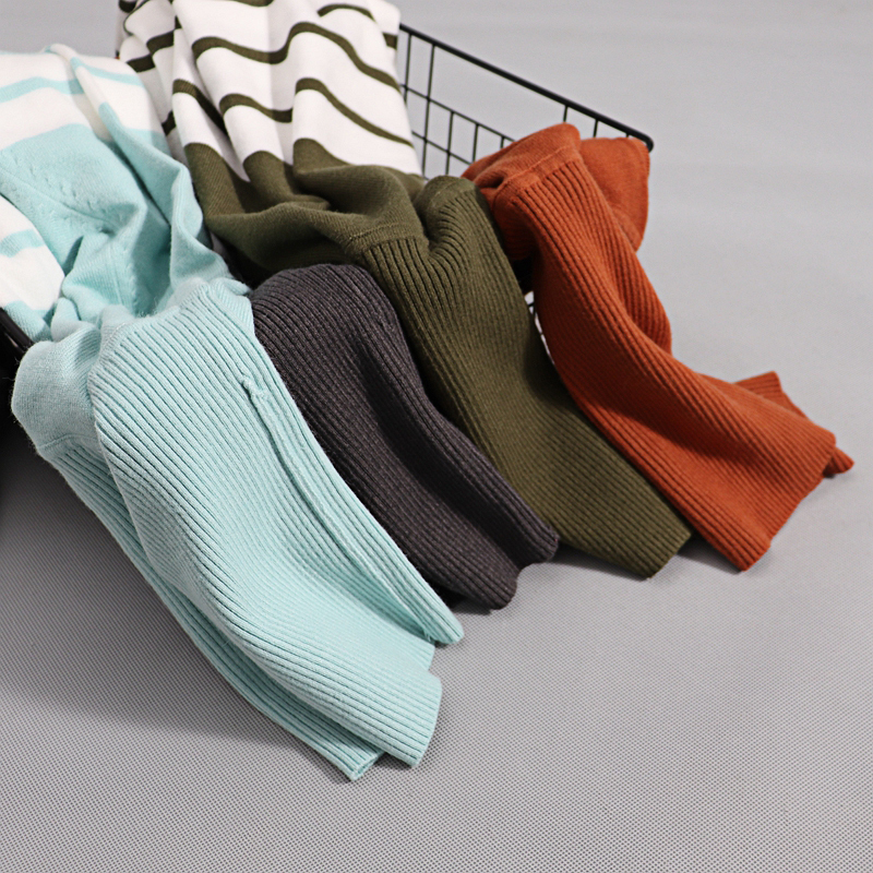 GIGOGOU Euro American Style Oversized Women's Sweater Long Sleeve Striped Thick Warm Knitwear Loose Soft Female JumperMujer 201023