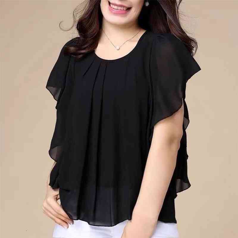 women chiffon blouse solid loose shirt fashion summer o-neck batwing short sleeves female shirt plus size l-7xl 8xl, White
women chiffon blouse solid loose shirt fashion summer o-neck batwing short sleeves female shirt plus size l-7xl 8xl, White
