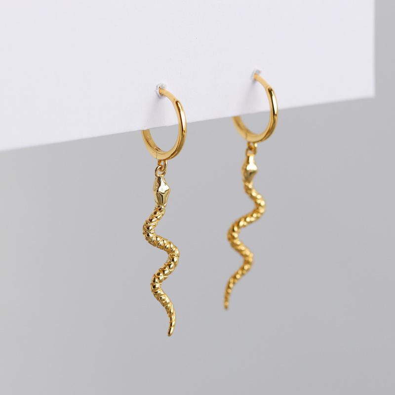 Animal jewelry 100% Authentic 925 Sterling silver White/Gold Snake Hoop Huggie Earrings tle1064
Animal jewelry 100% Authentic 925 Sterling silver White/Gold Snake Hoop Huggie Earrings tle1064