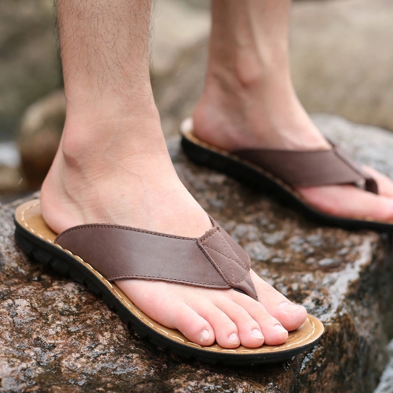 2020 Summer Beach Slippers Men Genuine Leather Shoes Flat Beach Slippers Flip Flips Mens Sandals Summer Male Shoes M001 #ZC7y, Black
2020 Summer Beach Slippers Men Genuine Leather Shoes Flat Beach Slippers Flip Flips Mens Sandals Summer Male Shoes M001 #ZC7y, Black