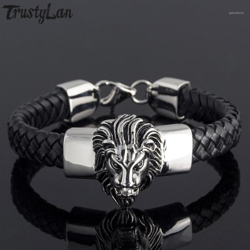 Mens Braided Genuine Leather Bracelet Man Punk Rock Stainless Steel Men's Lions Head Wrap Bracelet For Men Jewelry Dropshipping1
Mens Braided Genuine Leather Bracelet Man Punk Rock Stainless Steel Men's Lions Head Wrap Bracelet For Men Jewelry Dropshipping1