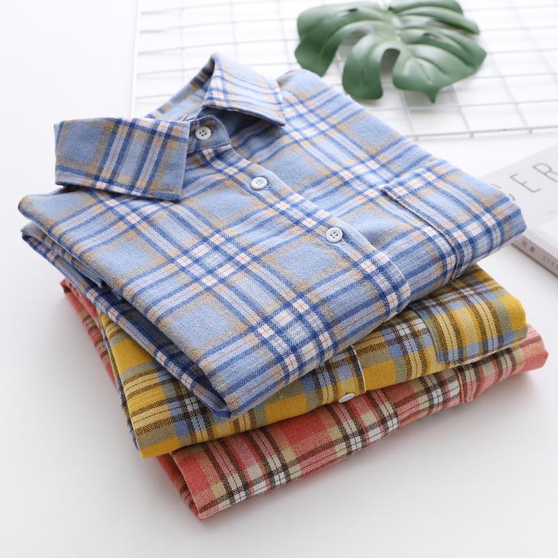 2020 New Spring Autumn Womens Fashion Long Sleeve Blouse Fresh Design Style Plaid Shirt Women Cotton Loose Blouses and Tops, 813001
2020 New Spring Autumn Womens Fashion Long Sleeve Blouse Fresh Design Style Plaid Shirt Women Cotton Loose Blouses and Tops, 813001