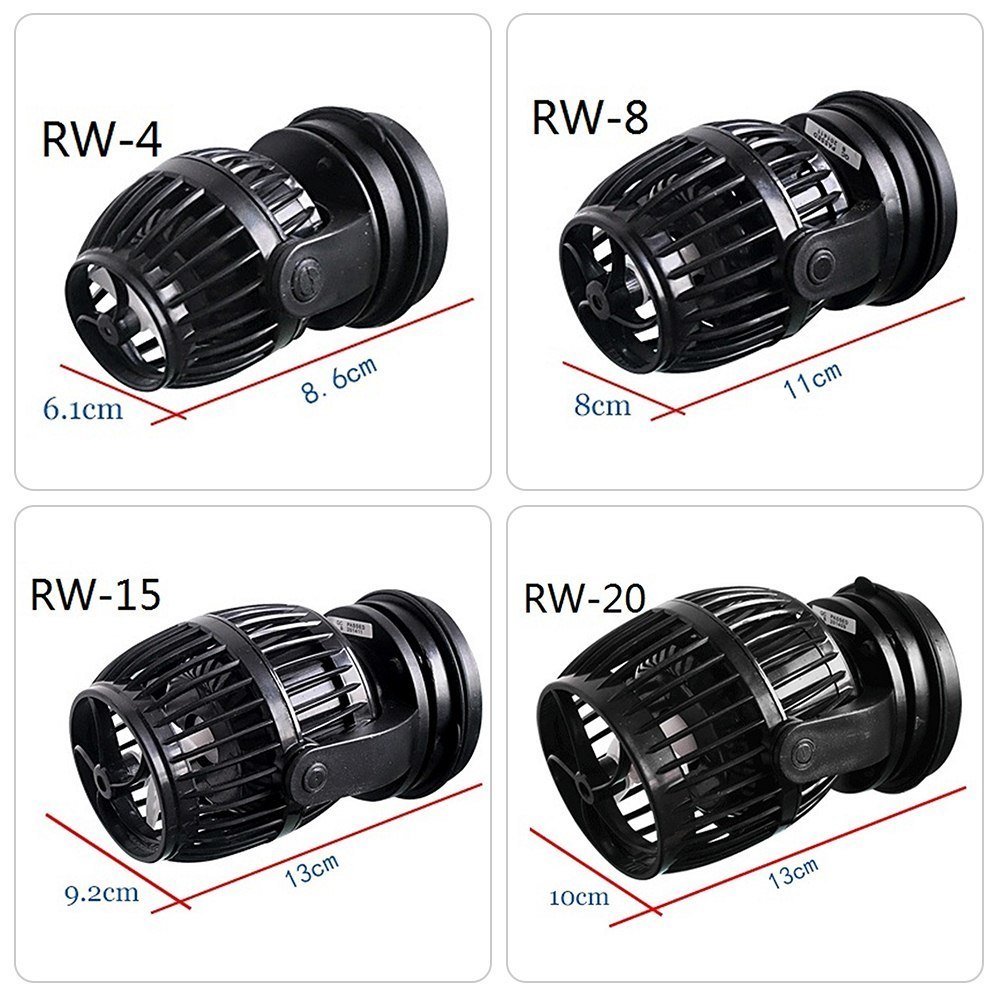 Jebao Mini Wave Pump RW4 RW8 RW15 RW20 Coral Cylinder Ocean rium Manufacturing General 240V Y200917 - view 3