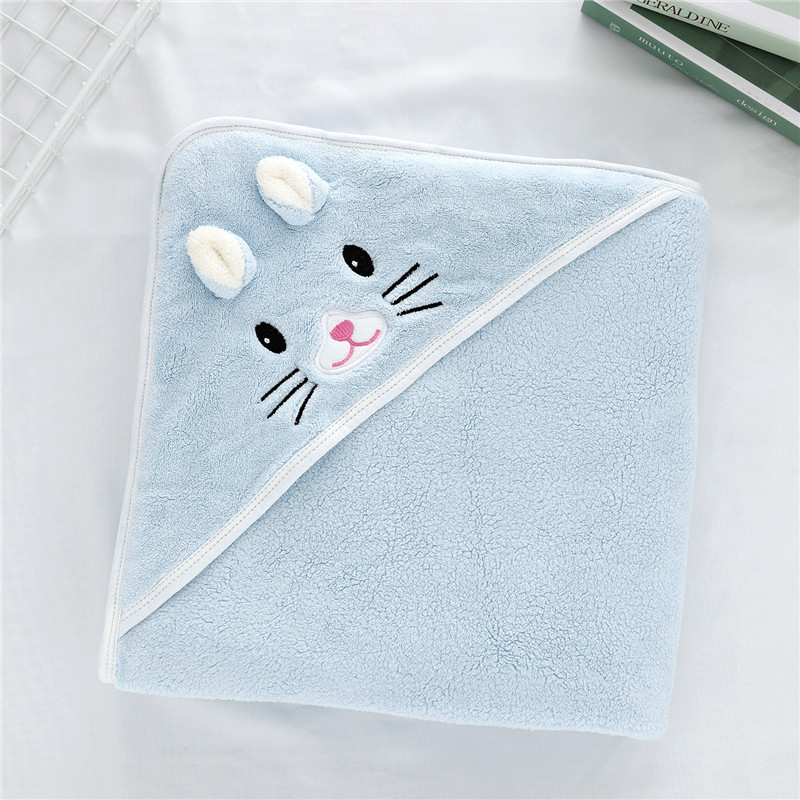 Baby holding blanket for autumn and winter newborns, air-conditioning quilt, bath towel, coral fleece, wool hat set, warm birth LJ201128