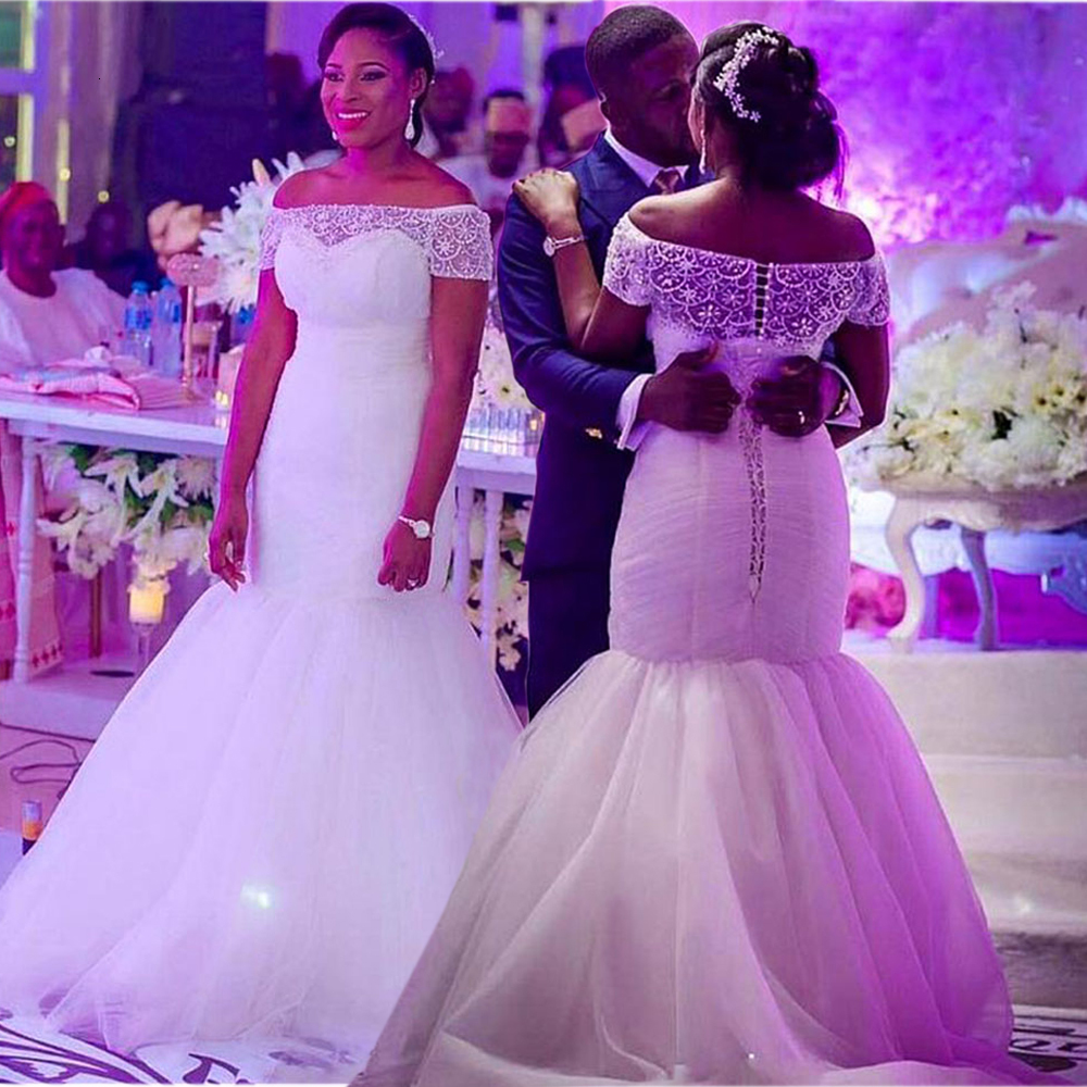 2021 New Arab Dubai Mermaid Gowns Plus Size Off the Shoulder Tulle Lace Frilled Wedding Dress Custom Made 7W6V, Ivory
2021 New Arab Dubai Mermaid Gowns Plus Size Off the Shoulder Tulle Lace Frilled Wedding Dress Custom Made 7W6V, Ivory