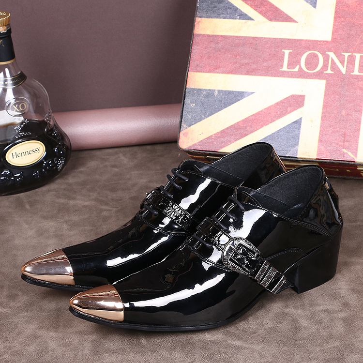 2020 Genuine High Heels Men with Toe the Gold Leather Wedding Buckles Men's Shoes Lmfg, The picture
2020 Genuine High Heels Men with Toe the Gold Leather Wedding Buckles Men's Shoes Lmfg, The picture