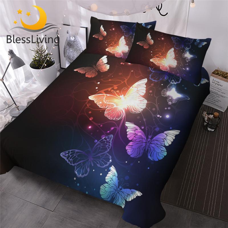 BlessLiving Glowing Butterflies Duvet Cover Butterfly Collection Bedding Set Queen Watercolor Bedclothes Colorful Bed Cover 3pcs
BlessLiving Glowing Butterflies Duvet Cover Butterfly Collection Bedding Set Queen Watercolor Bedclothes Colorful Bed Cover 3pcs