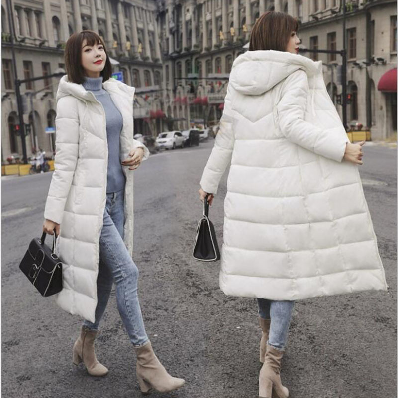 Winter Jacket Female Parka Coat Plus size M-6XL Fashion Down Jacket Long Hoodie Down Thick Long Coat Jacket Women Clothing T190610
