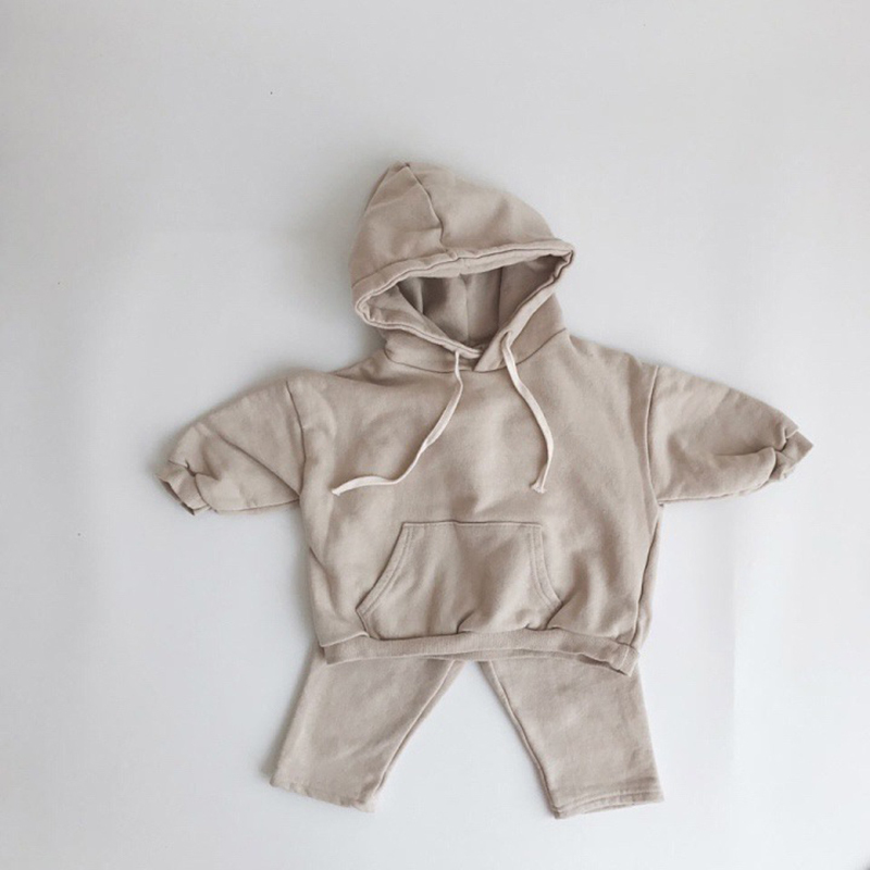 ZWY491 Children Sport Clothing Set Hooded Top+Pant Autumn Baby Boy Casual Clothes Girl 2 Piece Suit 2-8 Years Kid Hoodies SetX1019