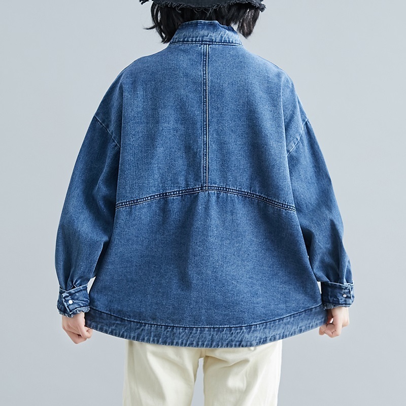 long sleeve plus size Oversized jean jaket causal loose spring autumn denim Jacket Coat women Clothes Cardigan Outerwear 201017