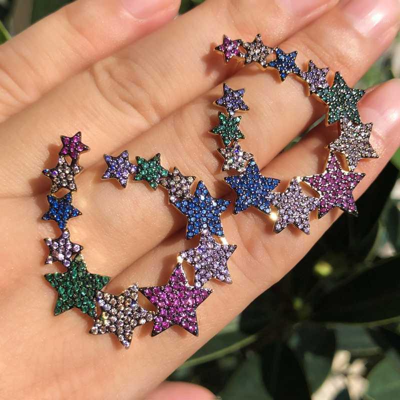 Luxury Colorful Cubic Zirconia Star Dangle Earrings Geometric Hollow Bohemia Gold Color Copper Earring CZ Stone Women Jewelry1
Luxury Colorful Cubic Zirconia Star Dangle Earrings Geometric Hollow Bohemia Gold Color Copper Earring CZ Stone Women Jewelry1