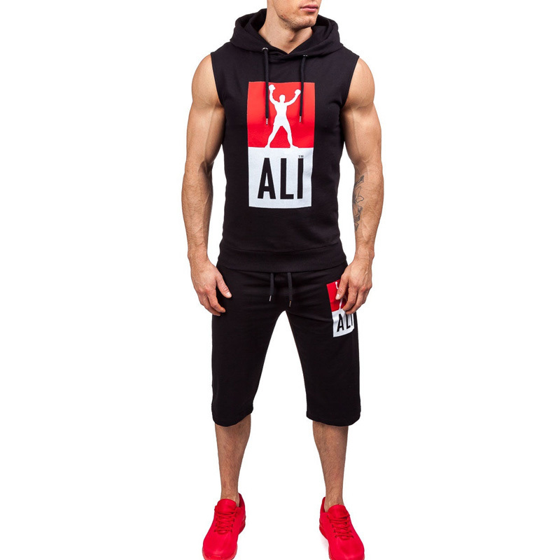 2021 Men' Fashion Tracksuit New Brand Printed Two Piece Sleeveless Hoodies Shorts for Running Training Suit Gju2, Gray
2021 Men' Fashion Tracksuit New Brand Printed Two Piece Sleeveless Hoodies Shorts for Running Training Suit Gju2, Gray
